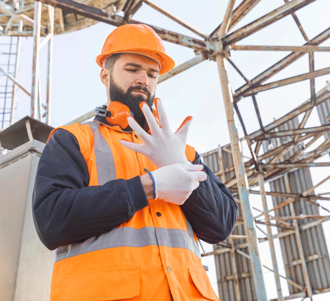 Licensed waterproofing contractor preparing for brownstone restoration work