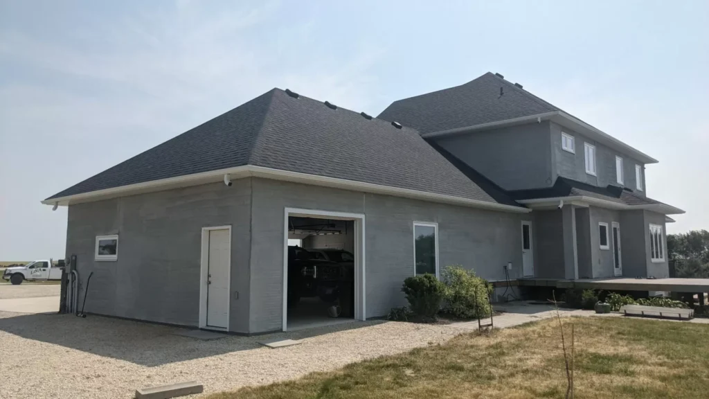 Completed tuckpointing and facade repair project on a residential home in Westchester County